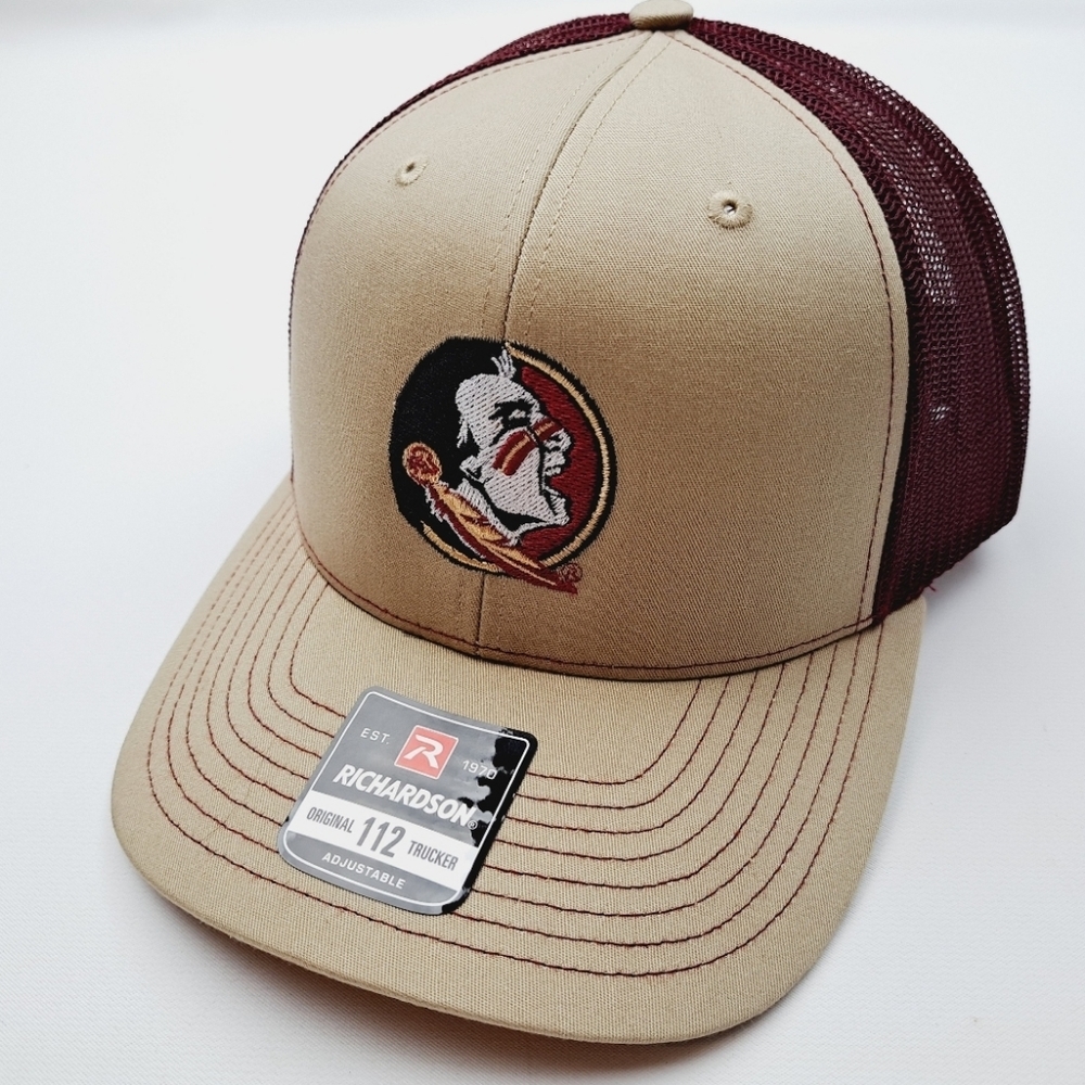 Florida State Seminoles Richardson 112 Trucker Mesh Snapback Cap Hat Emb…